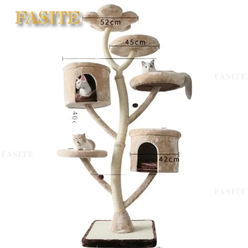 For Large Cat Climbing Frame High End Eco Friendly Scratching Post with Jumping Platform Multi Level Cat Tree Toy Furniture