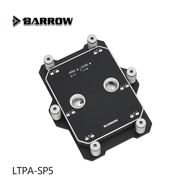 Barrow CPU Water Block for AMD SP5 Socket Rectangle CPU AI Server / 304 Stainless Steel Copper Metal Cooler Radiator / LTPA-SP5