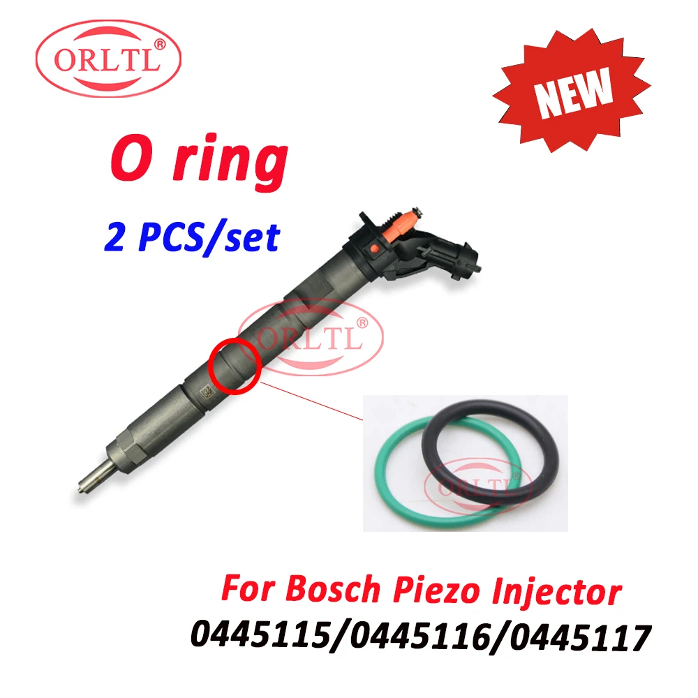 ORLTL 2 PCS Diesel Injector Oring Sealing Ring For Bosch Piezo 0445116059 0445116035 0445116064 0445115067 0445117022 0445117029