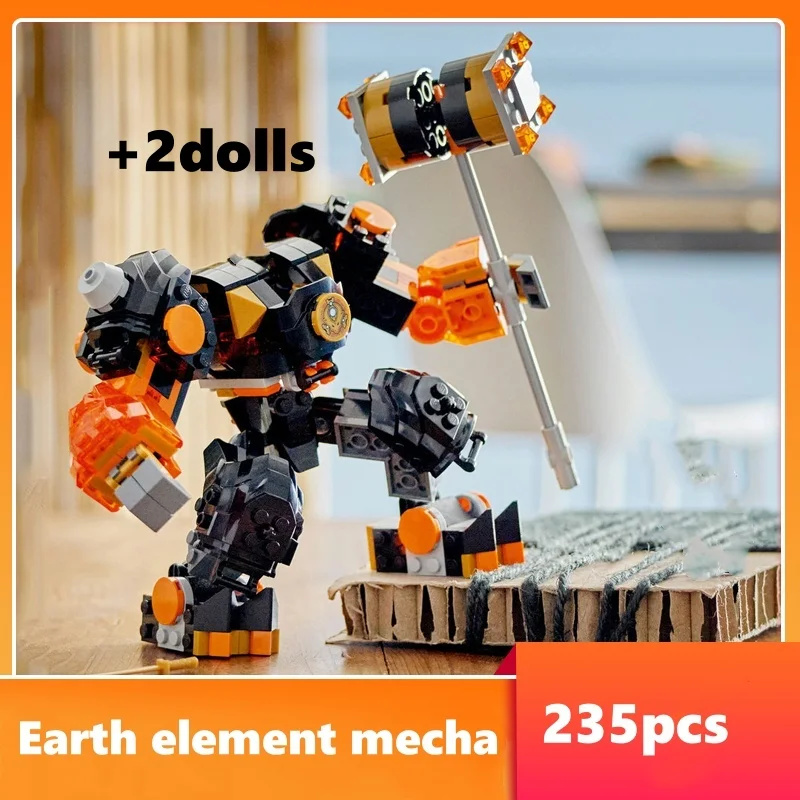 Creative DIY Mech Series Earth Ninjas Mech Earth Elements Mech Assembly Block Model Boy Toy Birthday Gift