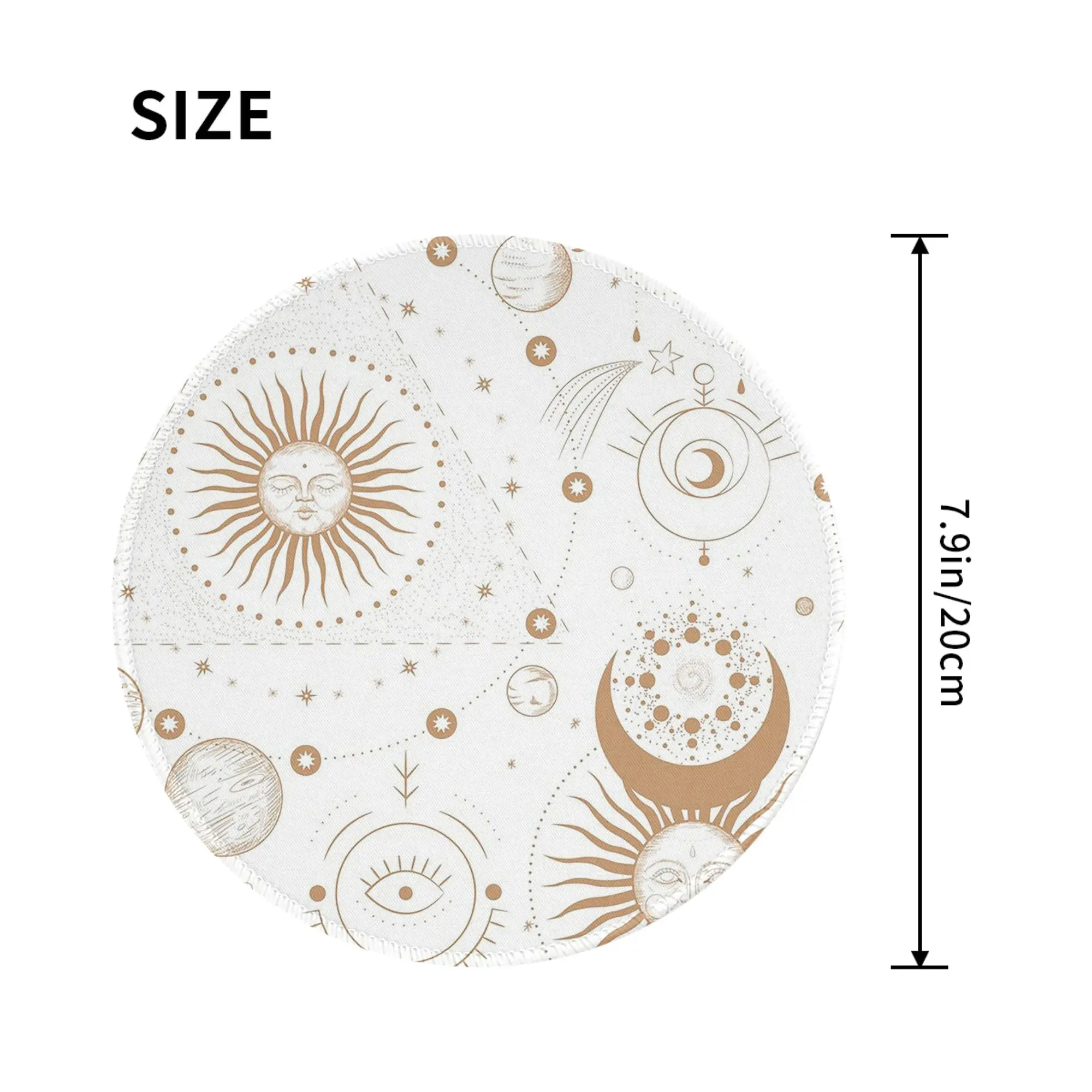 Stars Sun Moon Constellation Planet Eyes Mouse Pad Computer Keyboard Mouse Mat PC Laptop Desk Mat Office Accessories Table Mats