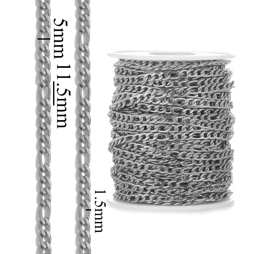 1 Meter Edelstahl Oval Link Kabel Ketten DIY Schmuck Machen Halskette Erkenntnisse Handwerk Armband Fußkettchen Körper Kette Großhandel