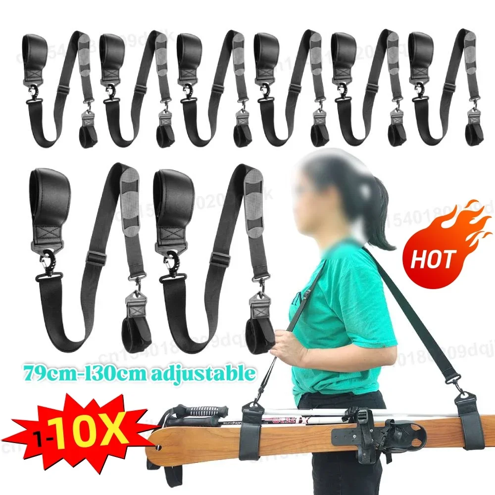 

1-10pcs Ski Borad Shoulder Strap Ski Borad Carrying Adjustable Shoulder Sling Handle Straps Portable Outdoor Sports Skiing Tool