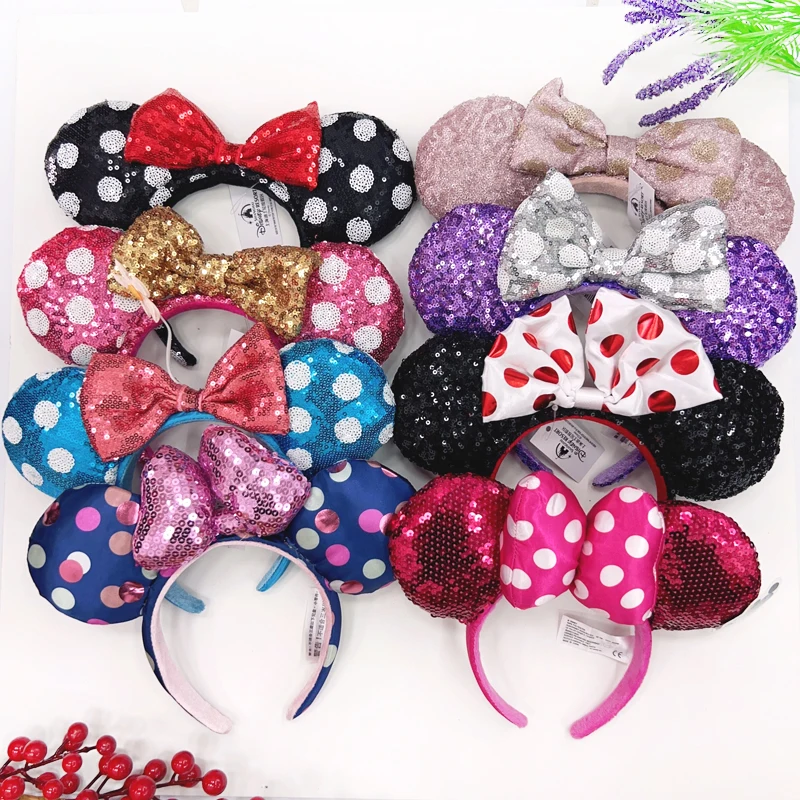 2024 NEW Disney Mickey Ears Headband Firework Headband with Jack Pumpkin King Cosplay Hairband Disneyland Letter Headband Gift