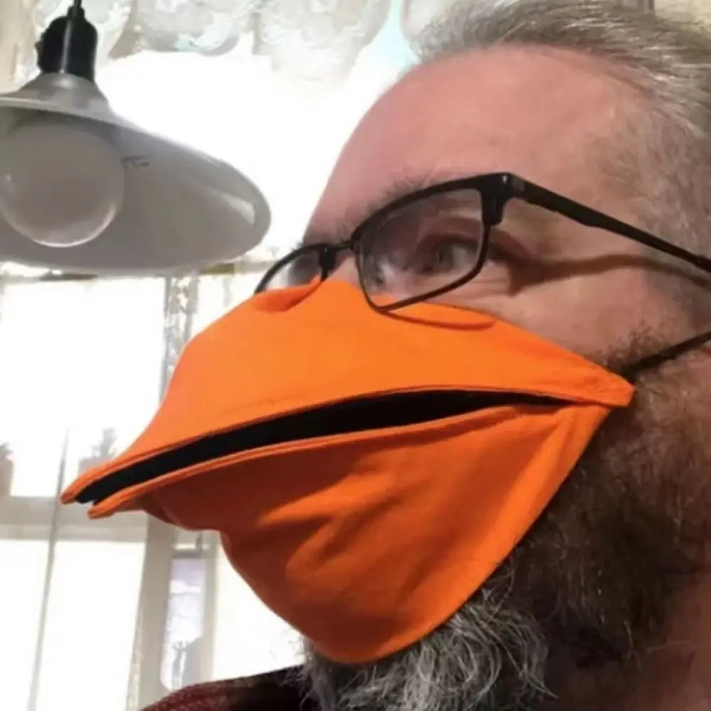 Creative Movable 3D Animal Mask Novelty Breathable Funny Animal Mouth Mask Comfortable Soft Bird Beak Face Cover Party