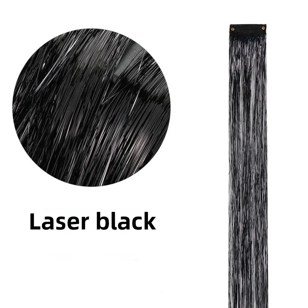 

Highlights Clip Clip in Hair Extensions Fairy Hair Glitter Colorful Hair Tinsel Synthetic Long Straight Hair Highlights Girls