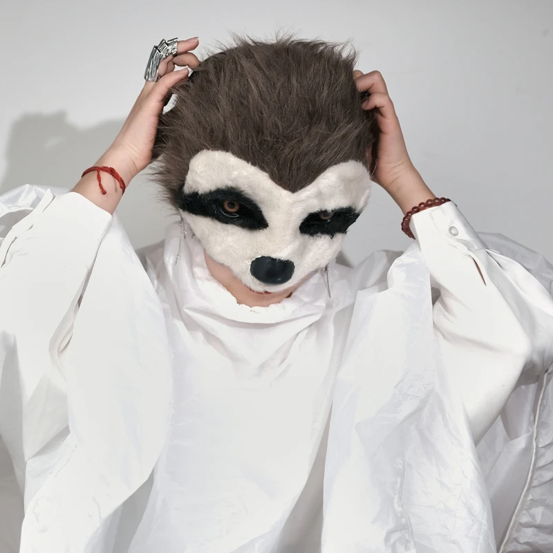 Funny Plush Sloth Mask Half Face Cute Animal Mask Christmas Cosplay Costume Props Masquarade Party Ball Mardi Gras Mask Masques