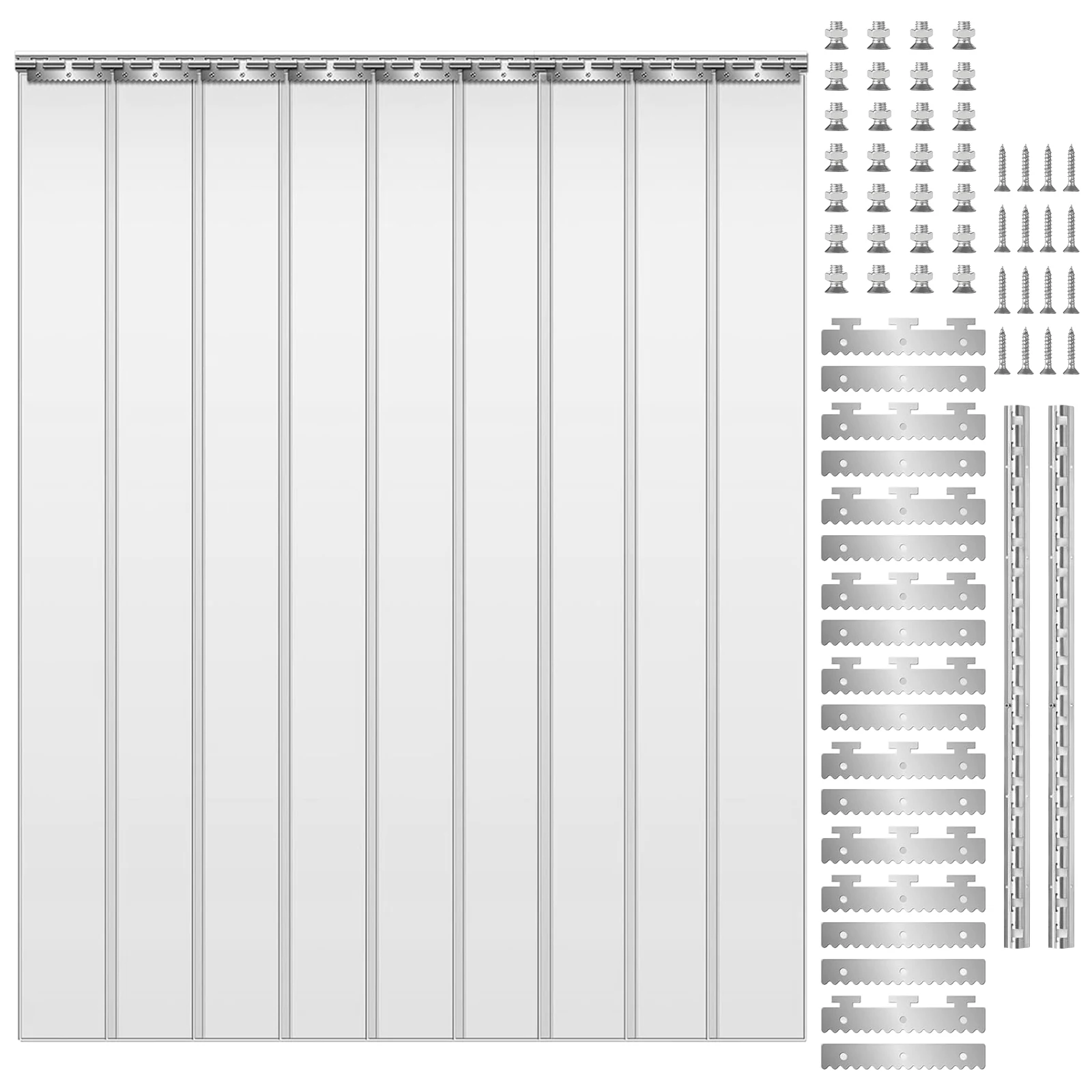 Transparenter Türvorhang aus PVC, langlebig und stabil, für Fabriken und Supermärkte, Haushaltswaren, Scheune, Haustier, Tierhaus – Detail 18