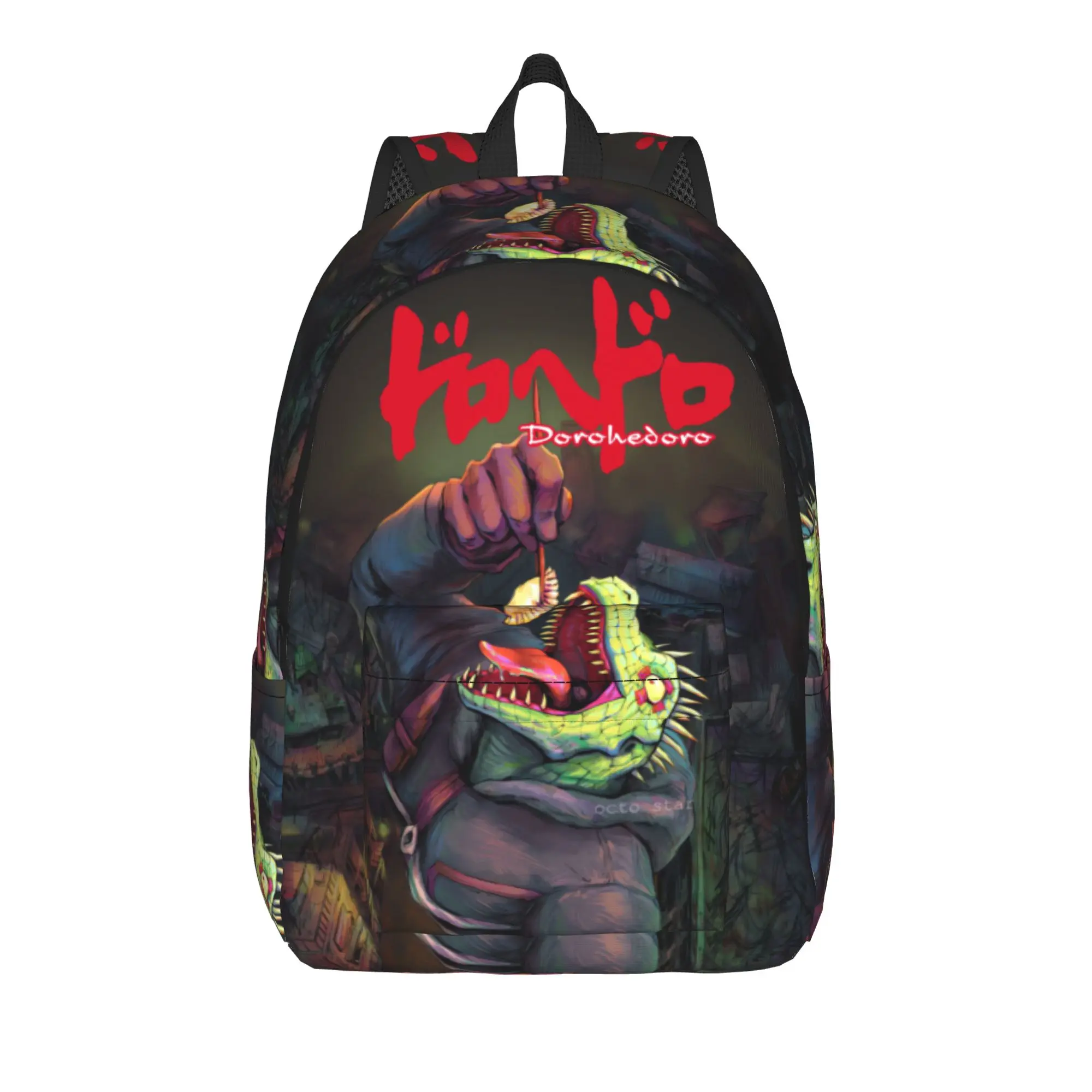 Dorohedoro Backpack Student Unisex  Large Backpacks Polyester Pretty School Bags University Custom Rucksack