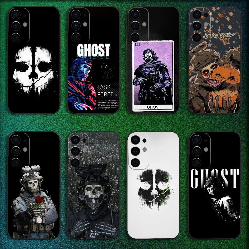 حافظة هاتف COD Call Of Duty G-Ghost لهاتف سامسونج S25، S24، S21، S22، S23، S30، Ultra، S20، Plus، Fe، Lite، Note، 10,9,5G غطاء أسود