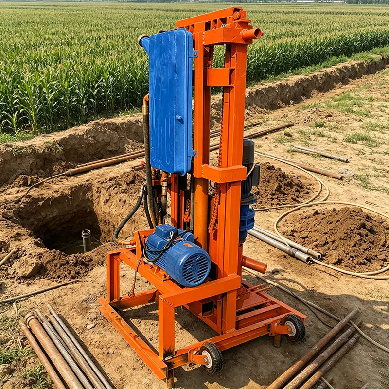 Customized Small Hydraulic Mini Well Driller Home Portable Easy Carry Design 100 Meter Drilling Depth Water Well Drilling Rig