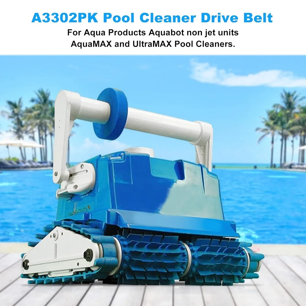 4PCS A3302PK Pool Cleaner Robot Belt for Aquabot Pool Cleaner Robot 3302 Aquabot Parts Drive Belts - 80 Teeth