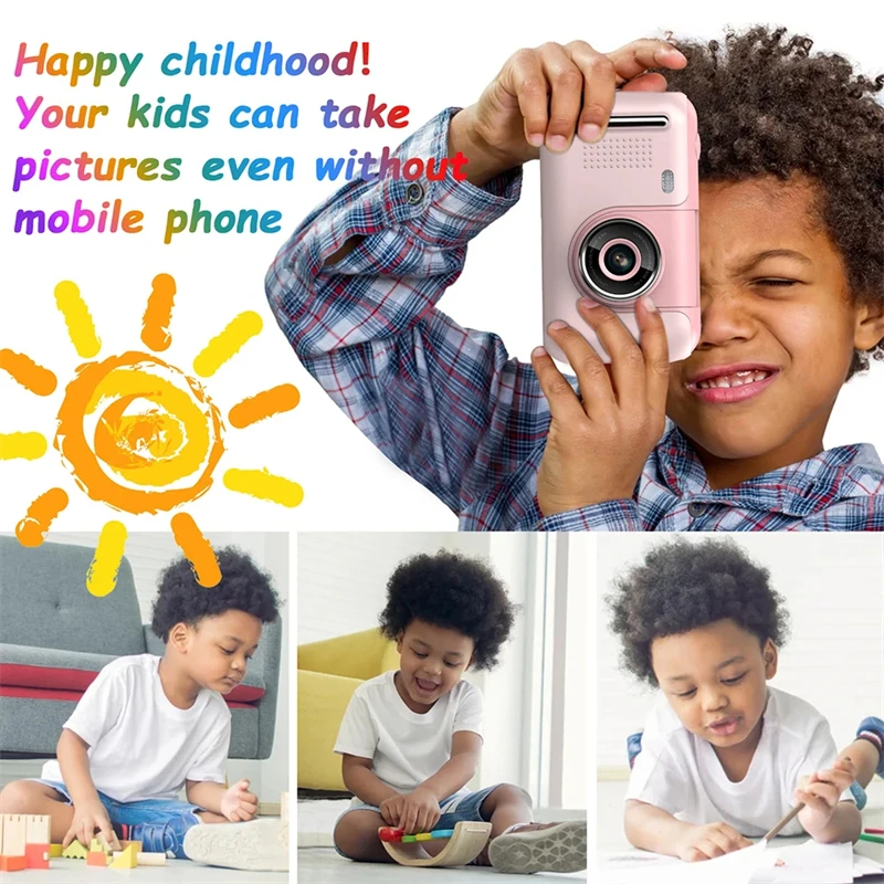 2.4 Inch Ips Color Screen Digital Children Kids Camera 40mp 1080p Camera Flip Lens Selfie Digital Photo Camera Child Gift