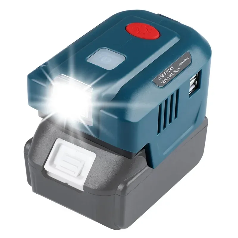 

EU/US Plug for Makita 18V Lithium Battery Inverter Generator Portable Power Source USB Adapter with LED Light for Makita BL1850