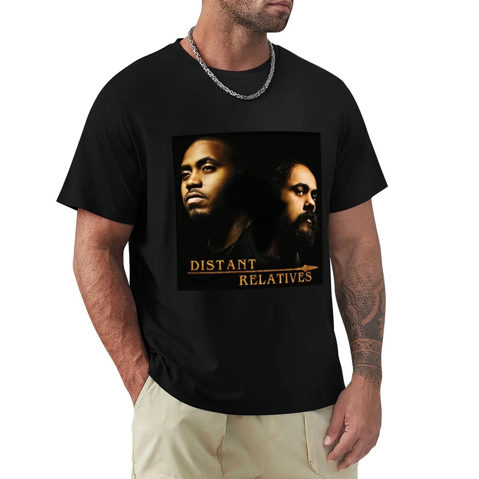 Nas Distant relatives T-Shirt Casual Streetwear Short Sleeve Tee