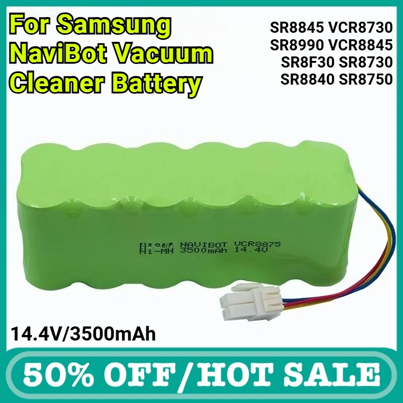 

3500mAh Vacuum Cleaner Battery for Samsung Navibot VCR8845 VCR8730 VCR8845 VCRL84VR VC-RL84V SR8825 SR8990 SR8750 VR10ATBATGY/SW