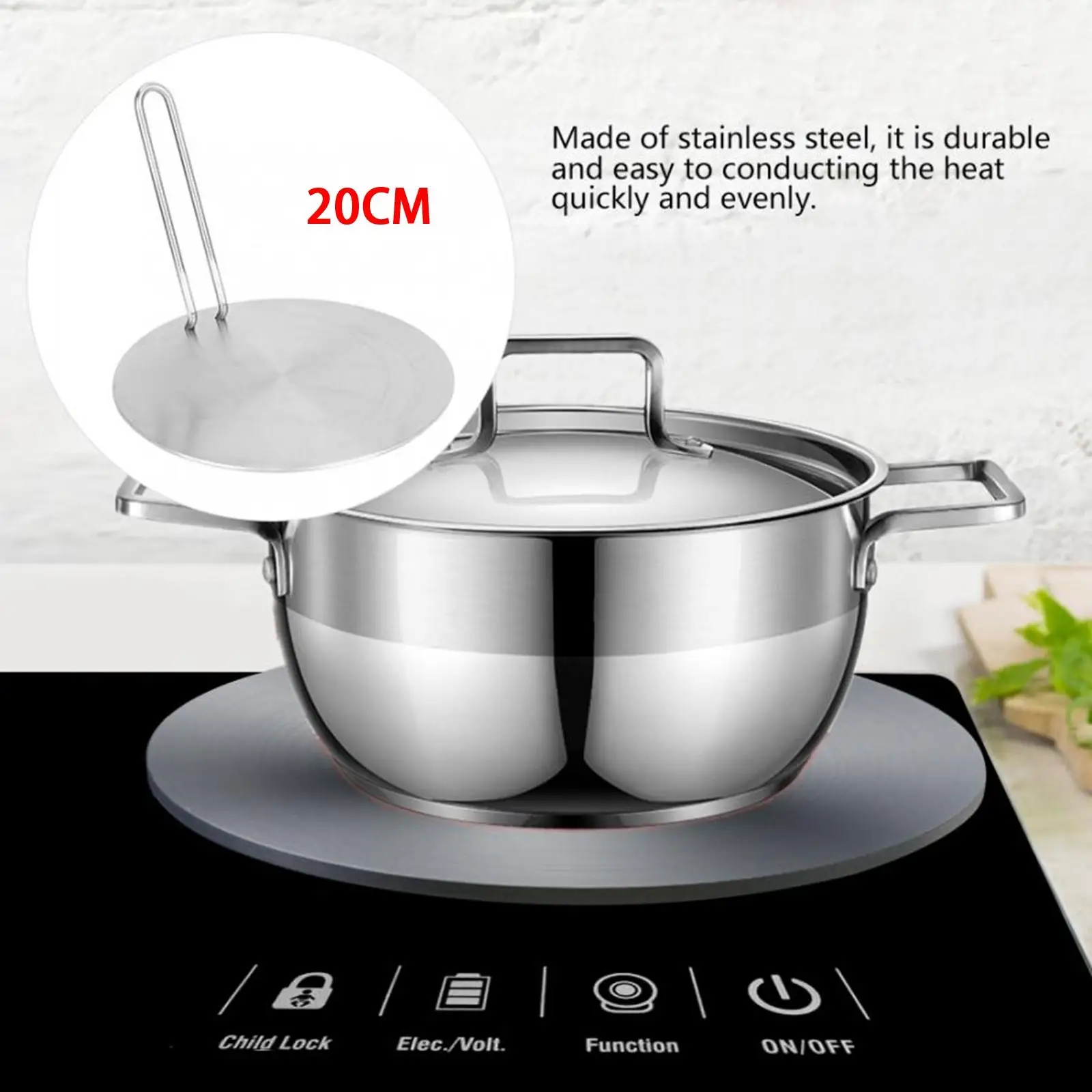 Heat Diffuser Adapter Plate for Induction Cooktop Glass Stove Cover Gas Burner Kitchen Use