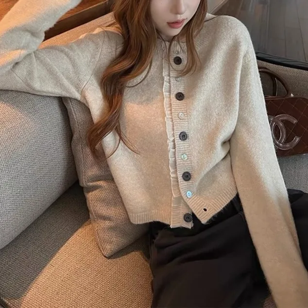 korean-style-lace-stitching-design-knitted-cardigan-soft-abs-material-functional-small-bag-for-men-and-women