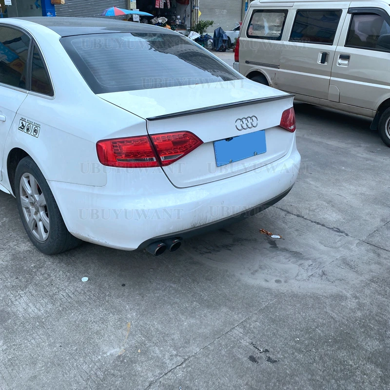 Voor Audi A4 B8 B8.5 Spoiler 2009-2016 Abs Plastic Ongeverfde Kleur Achterspoiler Kofferbak Lip Boot Cover Auto Styling