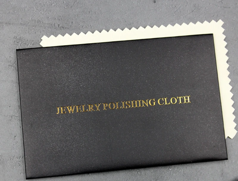 100PCS 10X6.5CM Individual Black Package Silver Polish Cloth Anti Tarnish Jewelry Tools Sterling Silver Polishing Cleaning