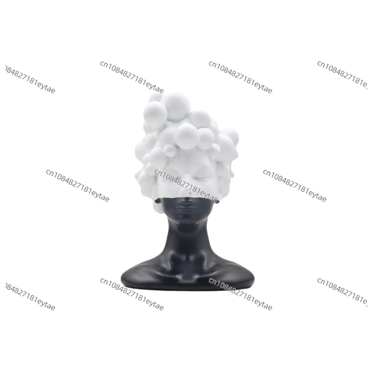 

Modern Minimalist Bubble Head Girl Figure Sculpture for Entryway Wine Cabinet Home Decor Ornament