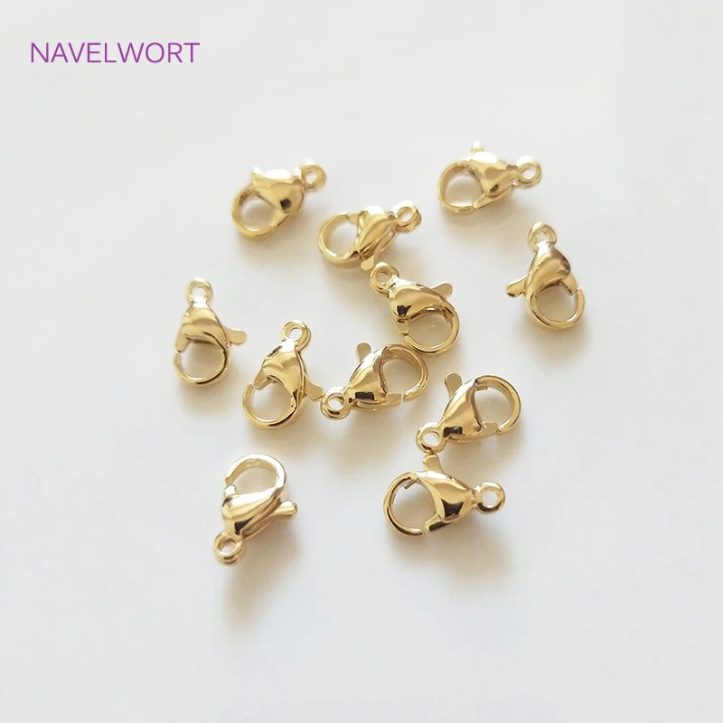 High Quality 10mm/12mm Lobster Clasps 6mm Exquisite Round Spring Clasps,For DIY Jewelry Necklace Bracelet Making Accessories