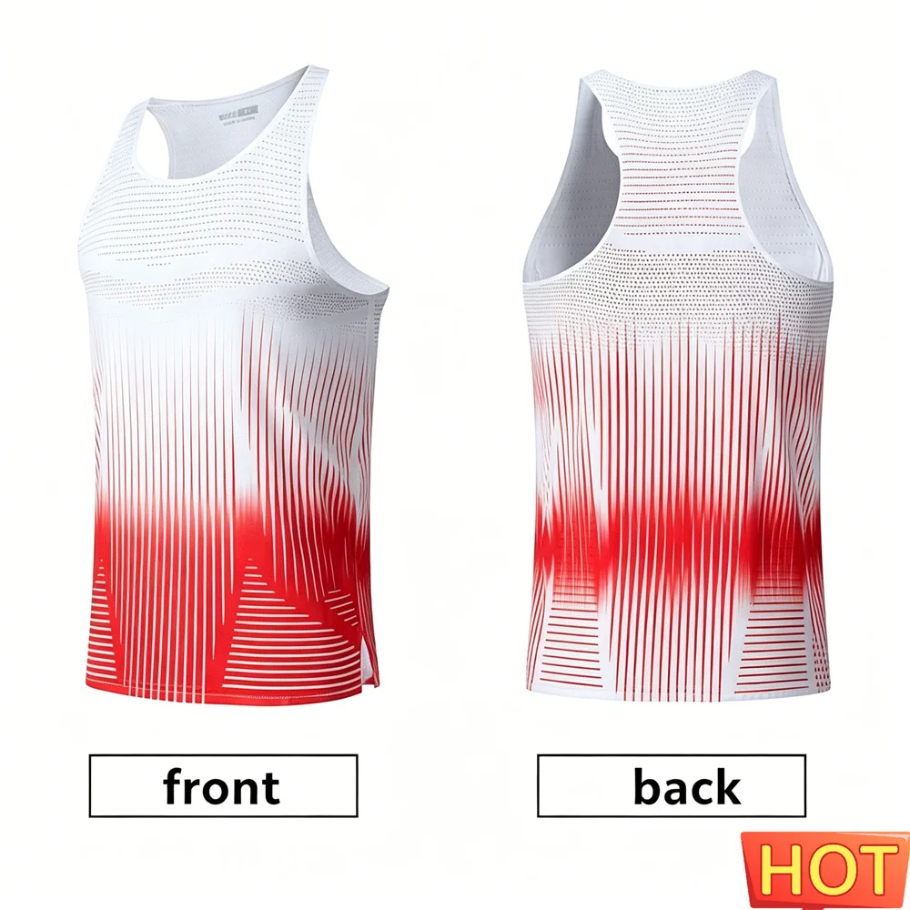 Marathon quick-dry tank top men striped Men's running vest Mesh breathable mens sleeveless T-shirt Men's y2k clothing tank tops