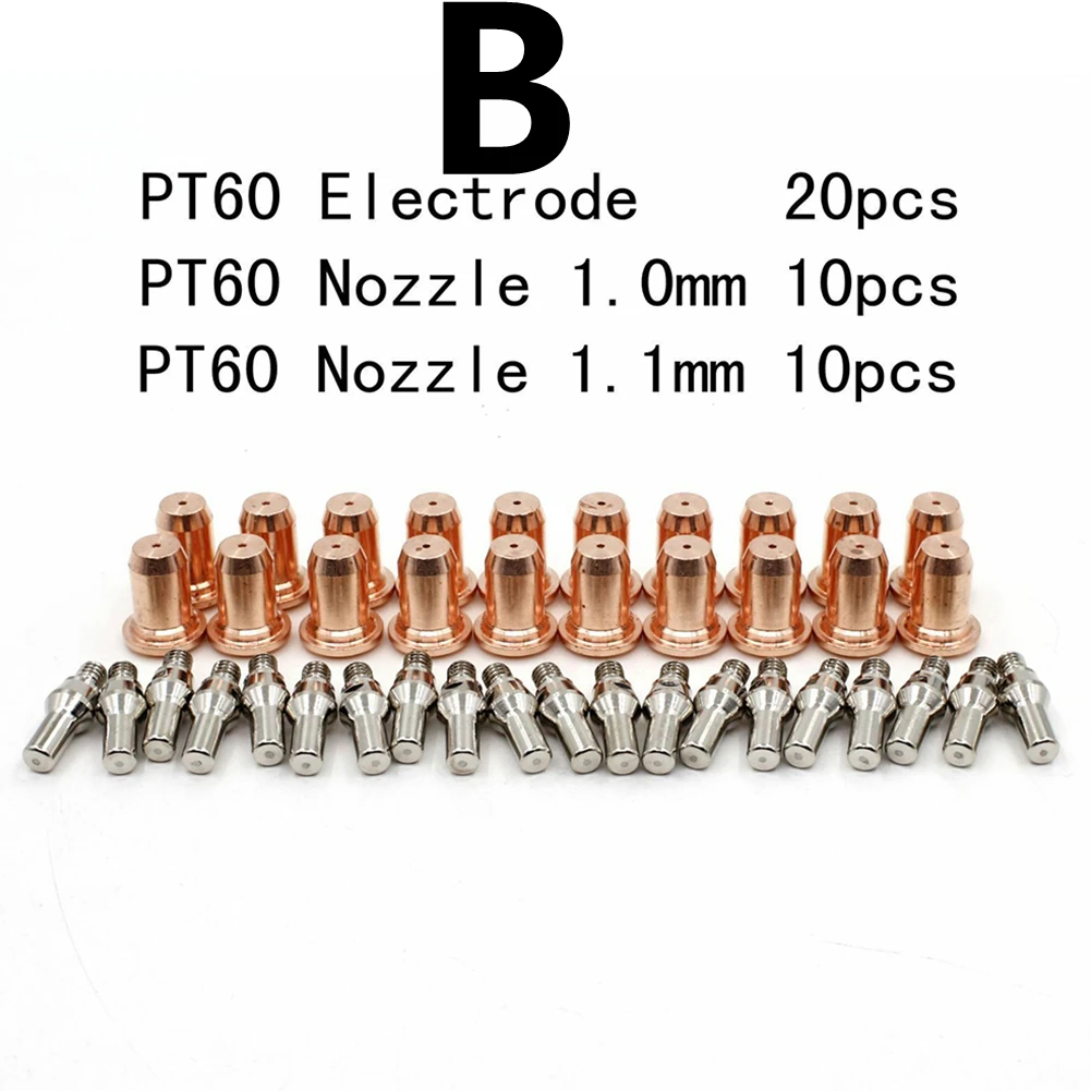 52582 51313 1.0 Elettrodo ugello al plasma per PT60 PT40 IPT-40 Torcia taglio al plasma Tappo scudo 40-50A Parti di saldatura