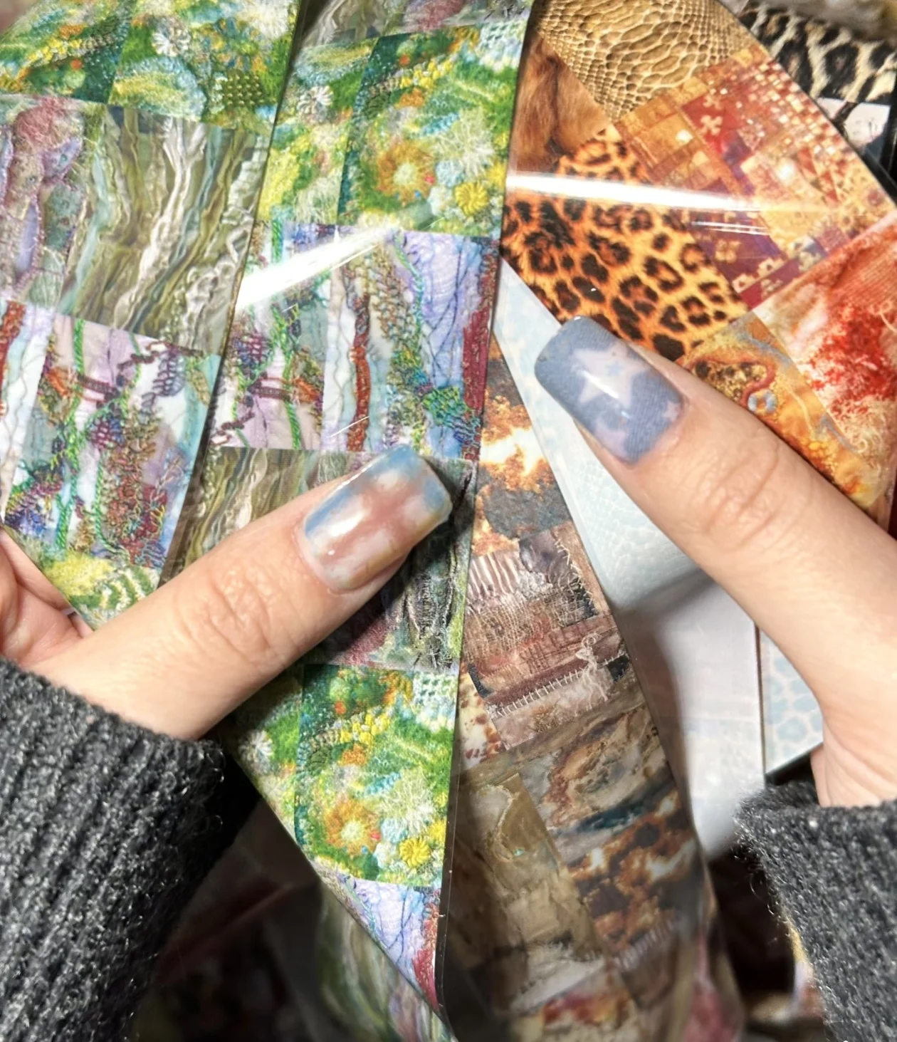 1 Stück 100 cm Leoparden-Nagelfolien für Spitzentransferpapier, florale Aufkleber, Schleife, Nägel, Wraps, Vintage-Leoparden-Nagelkunst-Dekorationen – Detail 4