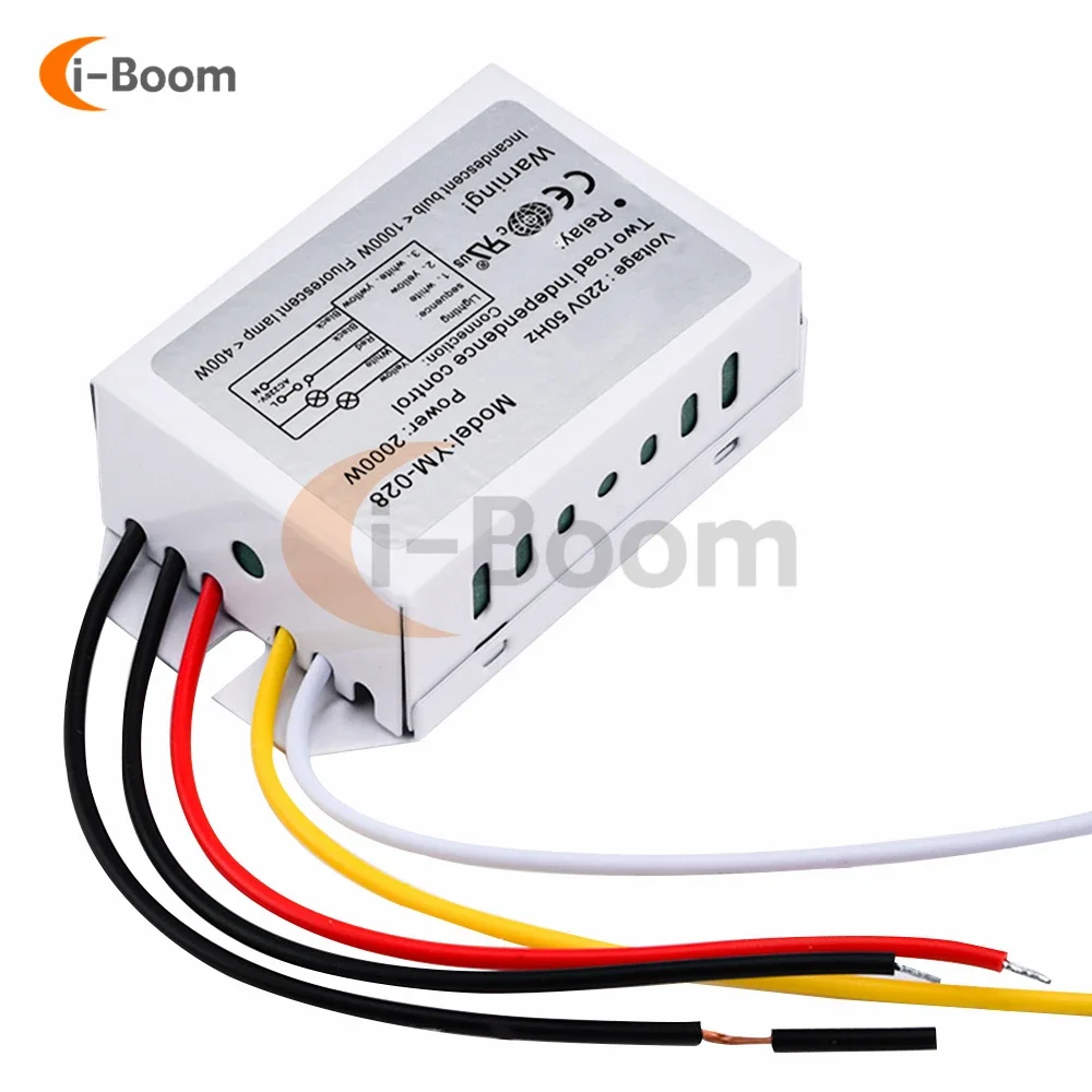 Piecewise Switch AC 220V 2 Ways Digital Subsection Switch 2000W For Ceiling Light Independence Control Section Switch