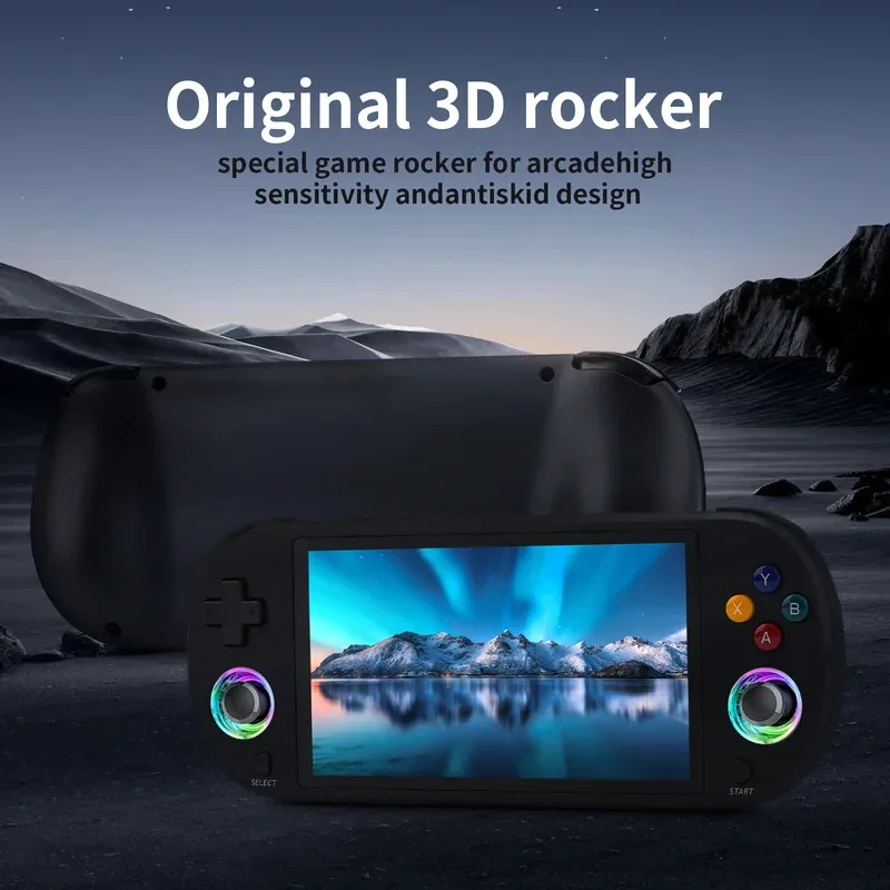 جديد 128GB M22 Pro المحمولة جيب ريترو يده لعبة فيديو وحدة التحكم 5.0 بوصة IPS شاشة 1920*1080 عرض دعم لينكس Emelec