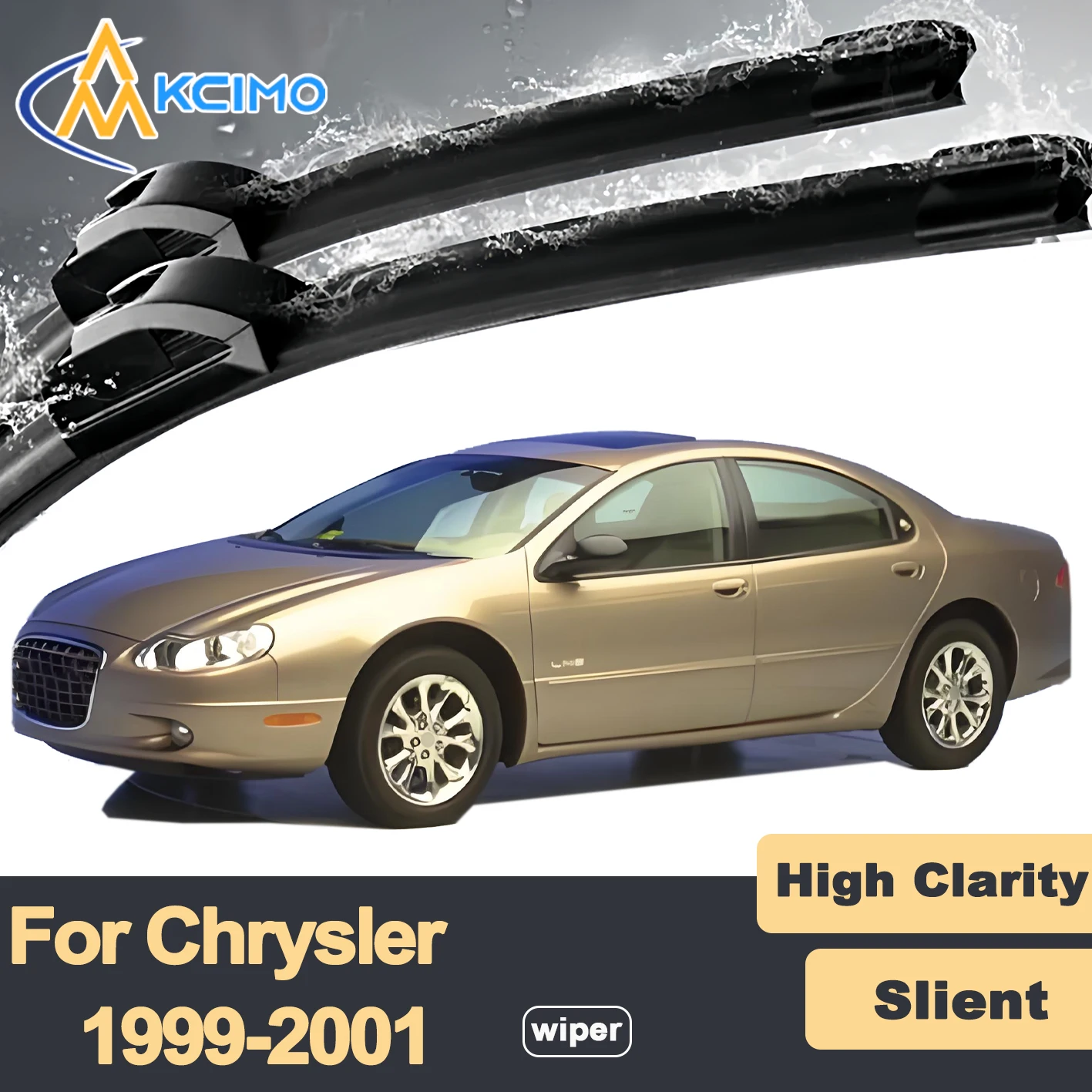 

Premium Rubber Durable Silent Windshield Wiper Blades 2pcs for Chrysler LHS 1999-2001 Front Wiper Blades Set