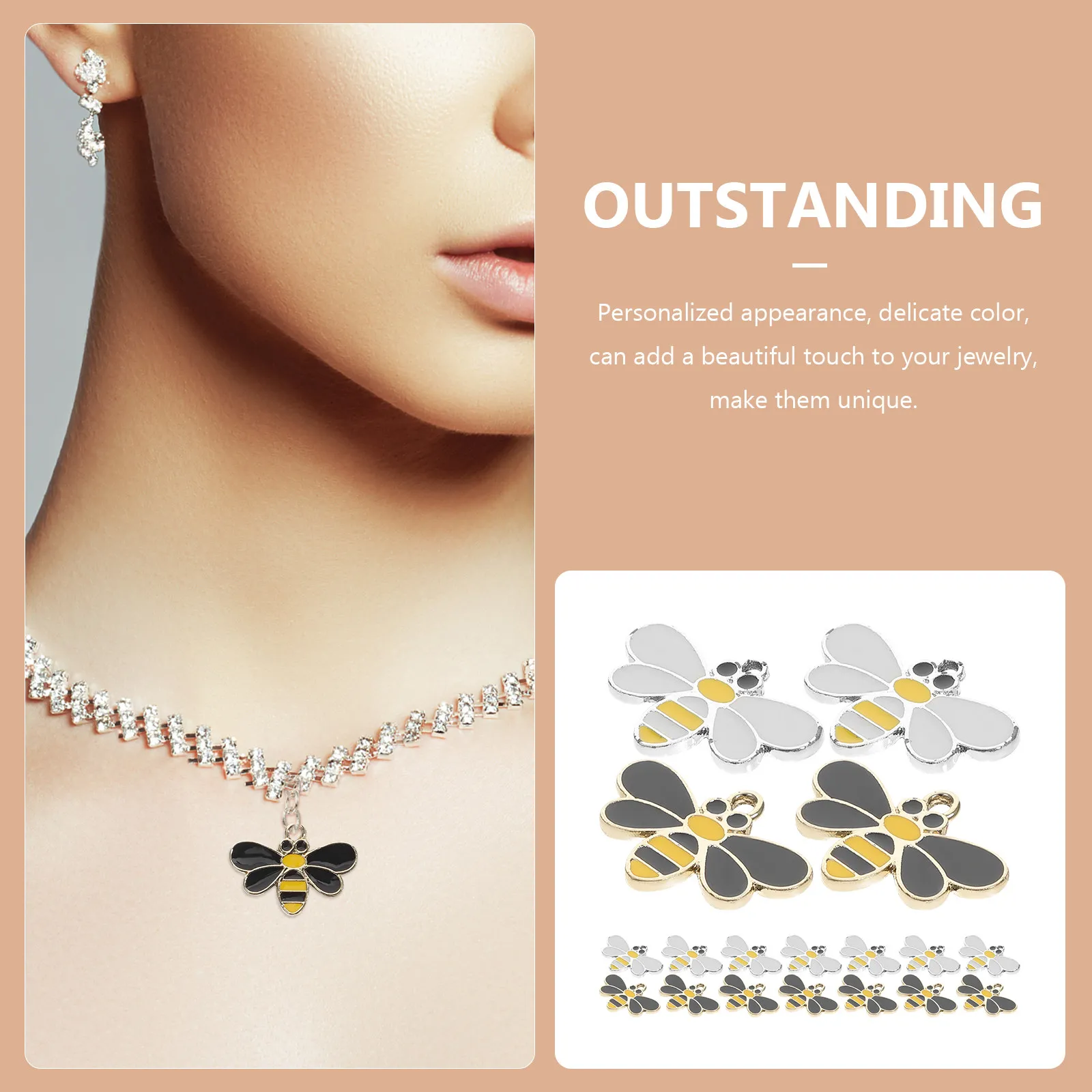 

20 шт. подвесок-пчел из сплава для изготовления ювелирных изделий своими руками, гладкая поверхность, легкие, устойчивые к деформации, креативные пчелы