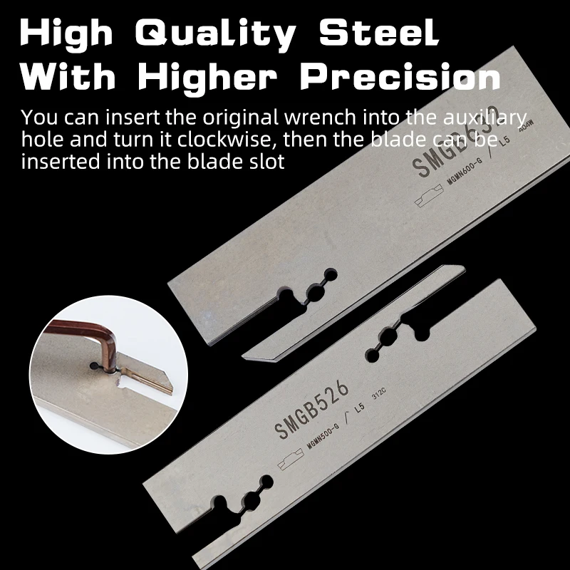 White high quality spring steel SMGB26 SMGB32 Double-ended grooving cutter plate with SMBB holder For MGMN/MGGN series inserts