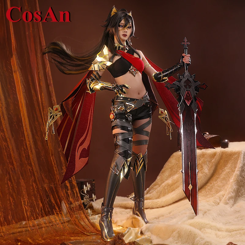 

CosAn Hot Game Genshin Impact Dehya Cosplay Costume Gorgeous Sweet Combat Uniforms Activity Party Role Play Clothing