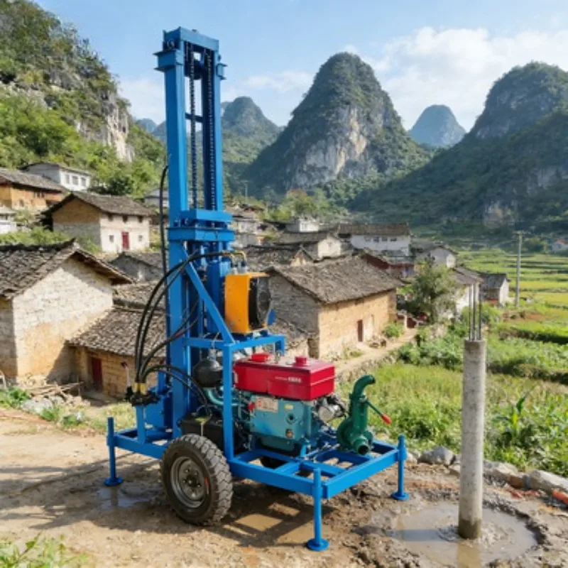 

Customized Efficient 100m Water Well Drilling Rig for Shallow Water Sources 200 meter water well drilling rig