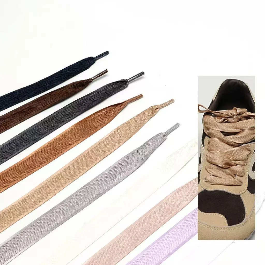 1 Pair 2cm Width TiRong Chenier Woven Shoelaces Creative Sports Leisure Shoelace Canvas Casual Boots Shoe Laces Rope Shoestrings
