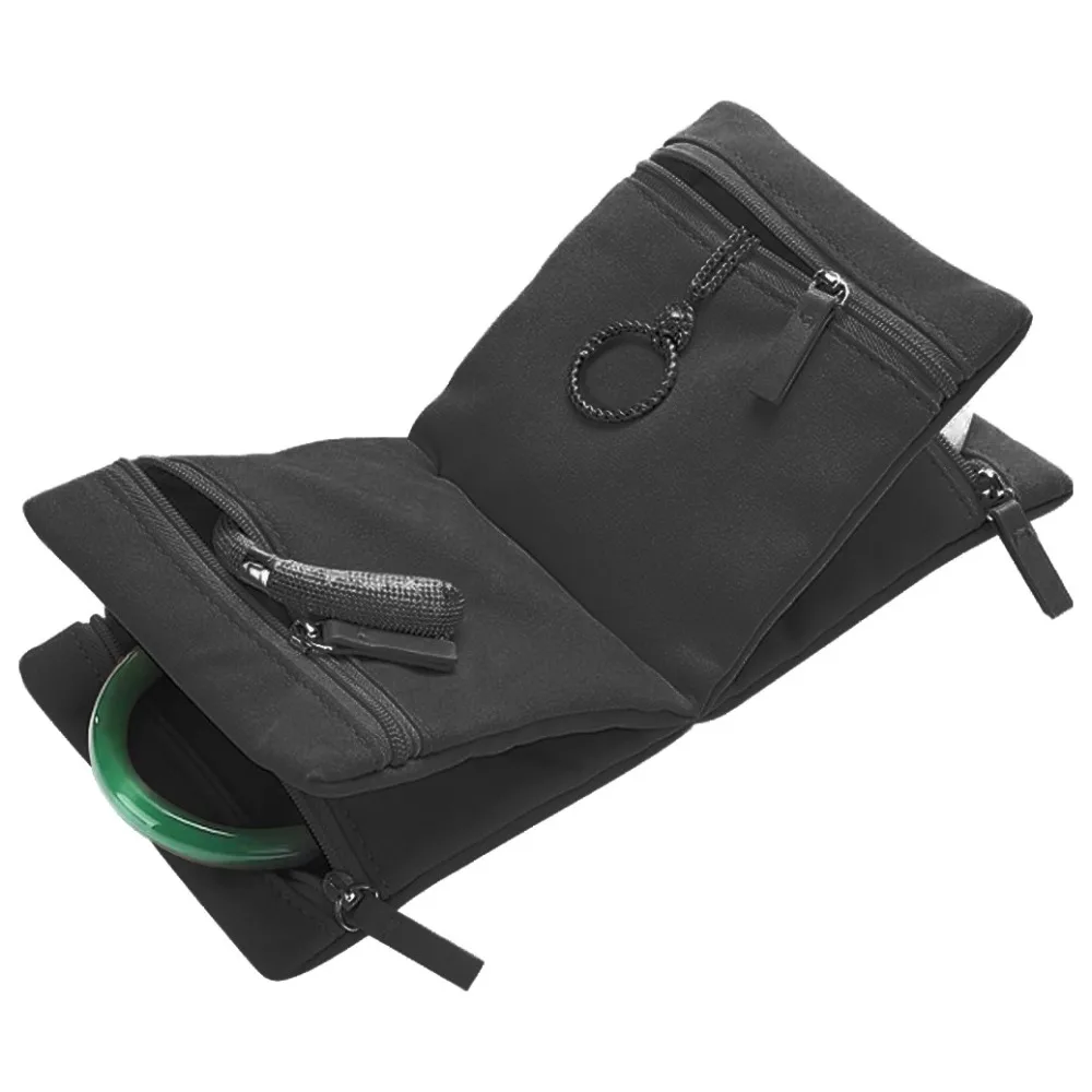 

Складной органайзер для ювелирных изделий на молнии с несколькими отделениями, дорожная сумка для хранения ювелирных изделий, нежный эстетический органайзер для ожерелья, уличный