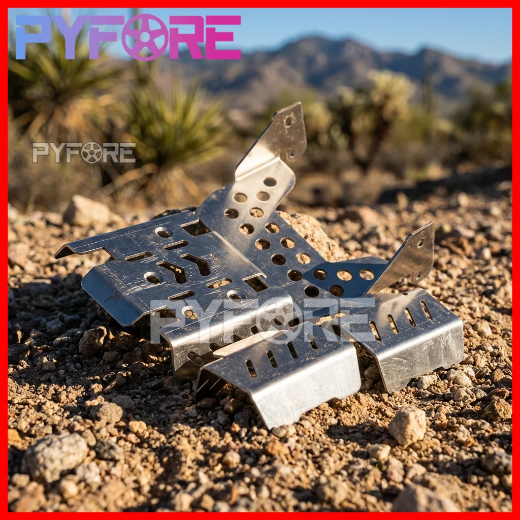 

MJX H8H 1/8 Scale RC Car Stainless Steel Chassis Armor – Heavy-Duty Skid Plate Upgrade