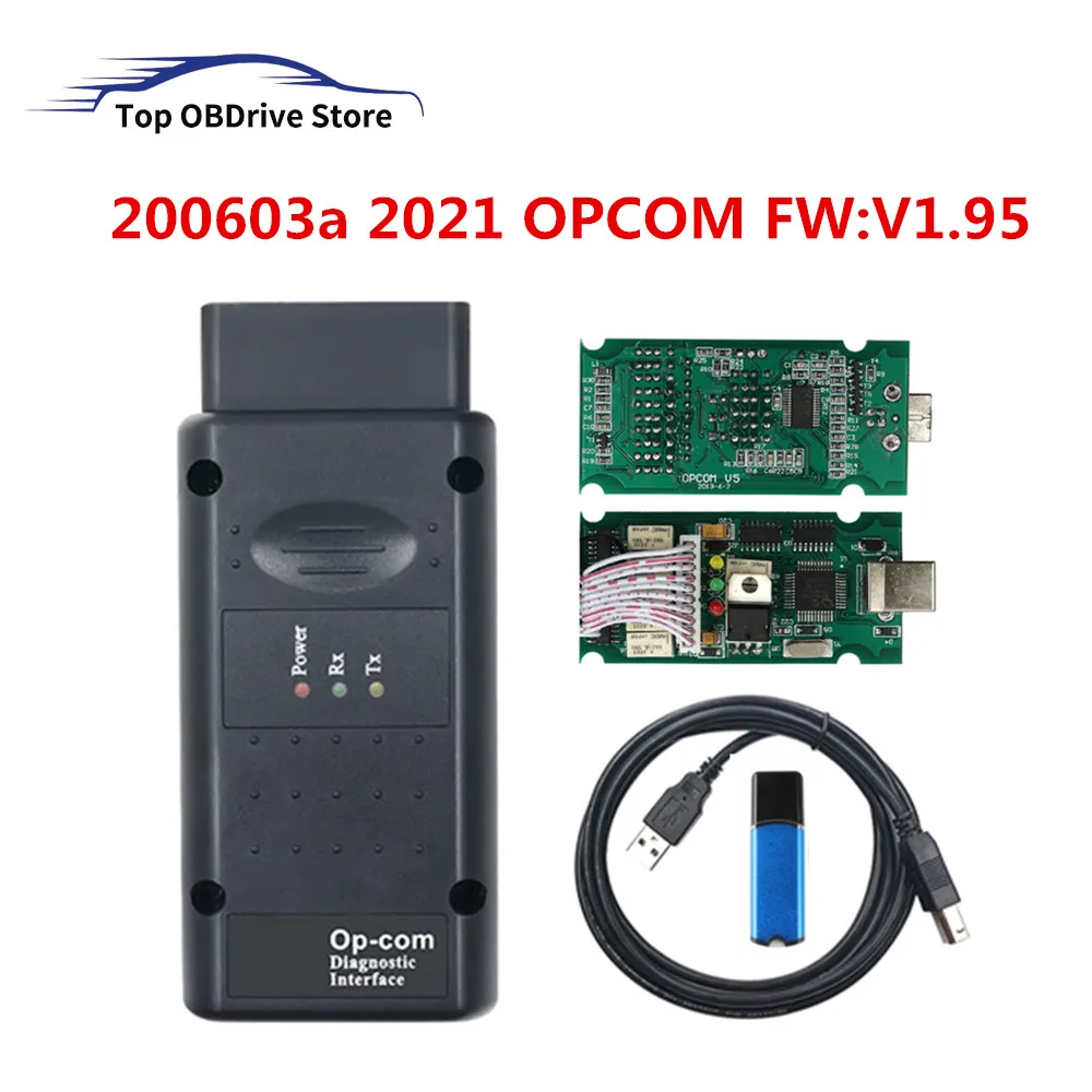 Top Opcom V1.95 200603a 2021 Software OBD 2 CAN-BUS Code Reader For Opel Cars Diagnostic Tool Profession opcom 170823c Till 2021