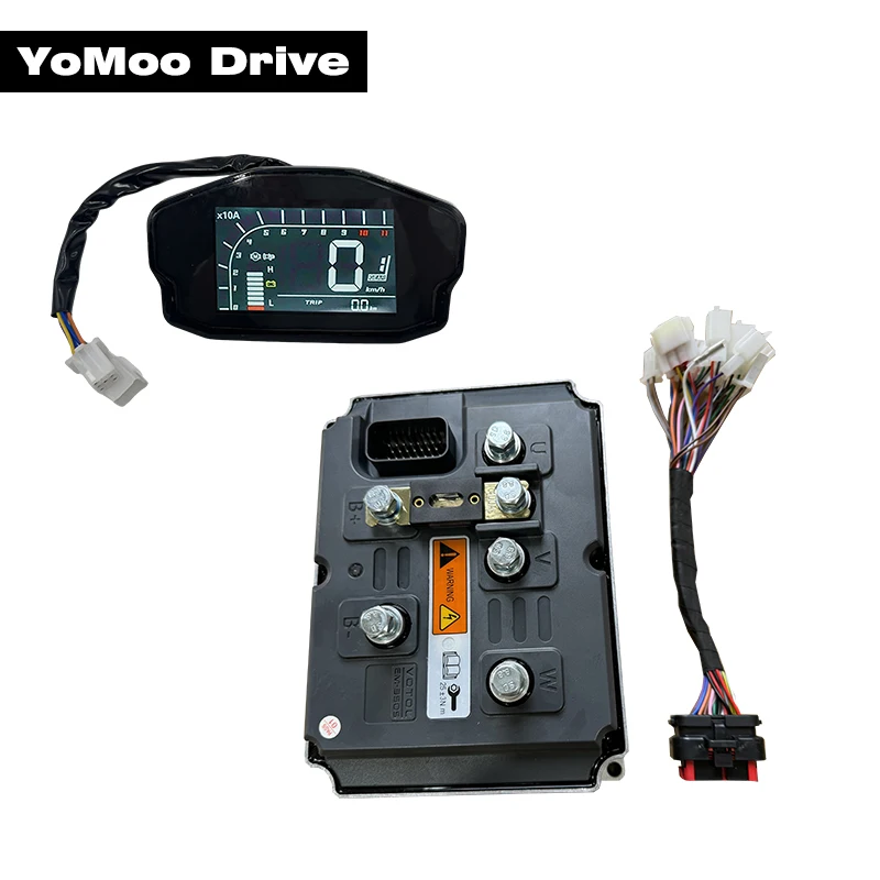 

LANDE/VOTOL EM350S 72V Peak 1300A 10KW-12KW BLDC Sine Wave Controller With DKD LCD Speedometer For QS In-Wheel Mid-Drive Motor