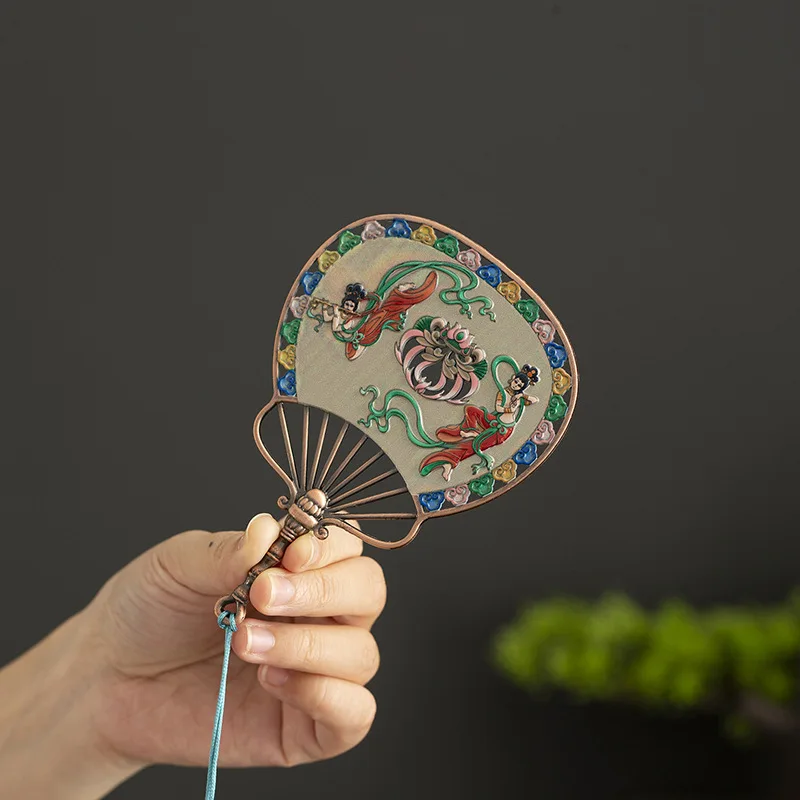 Dunhuang Enamel Incense Burner, Pipa Fan, Antique Sandalwood Incense Burner Incense Burner, Home Cloisonn É Incense Burner