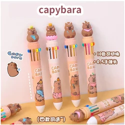 kawaii stationery school teacher gift office supplies Aesthetic Stationery items Color markers Ballpoint pen capybara cute pens