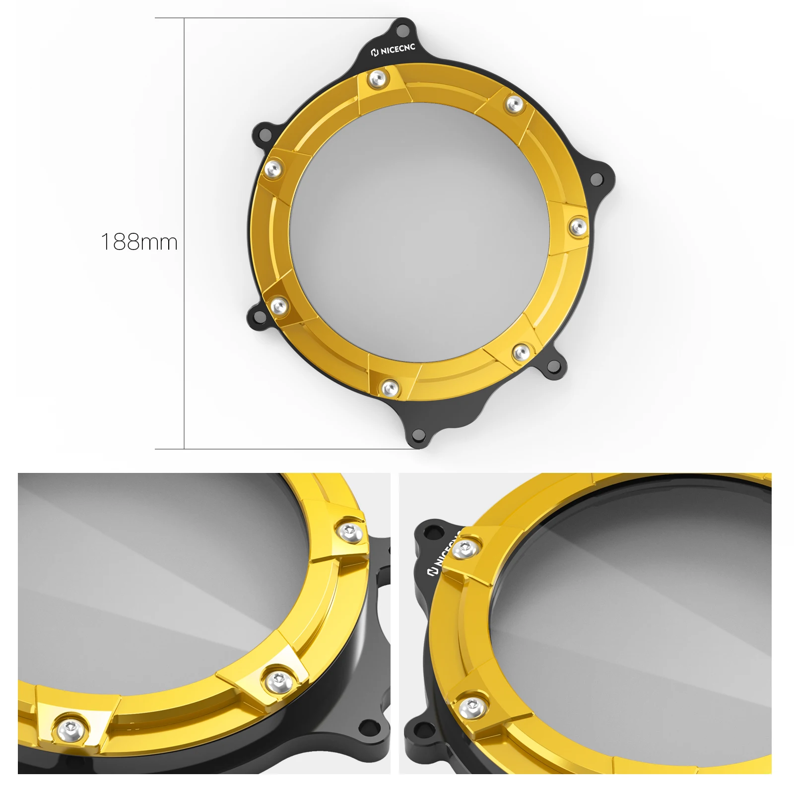 For Suzuki 2000-2024 DRZ400SM DRZ400 DRZ400E DRZ400S DR-Z 400 400E 400S 400SM Water Pump Cover & Transparent Clutch Cover Guard