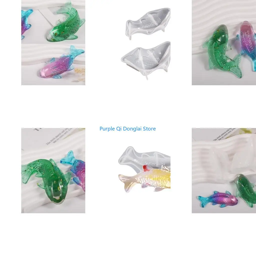 L21E Cartoon Animal Scented Fish Mold Gypsum Ornaments Mold DIY Plaster