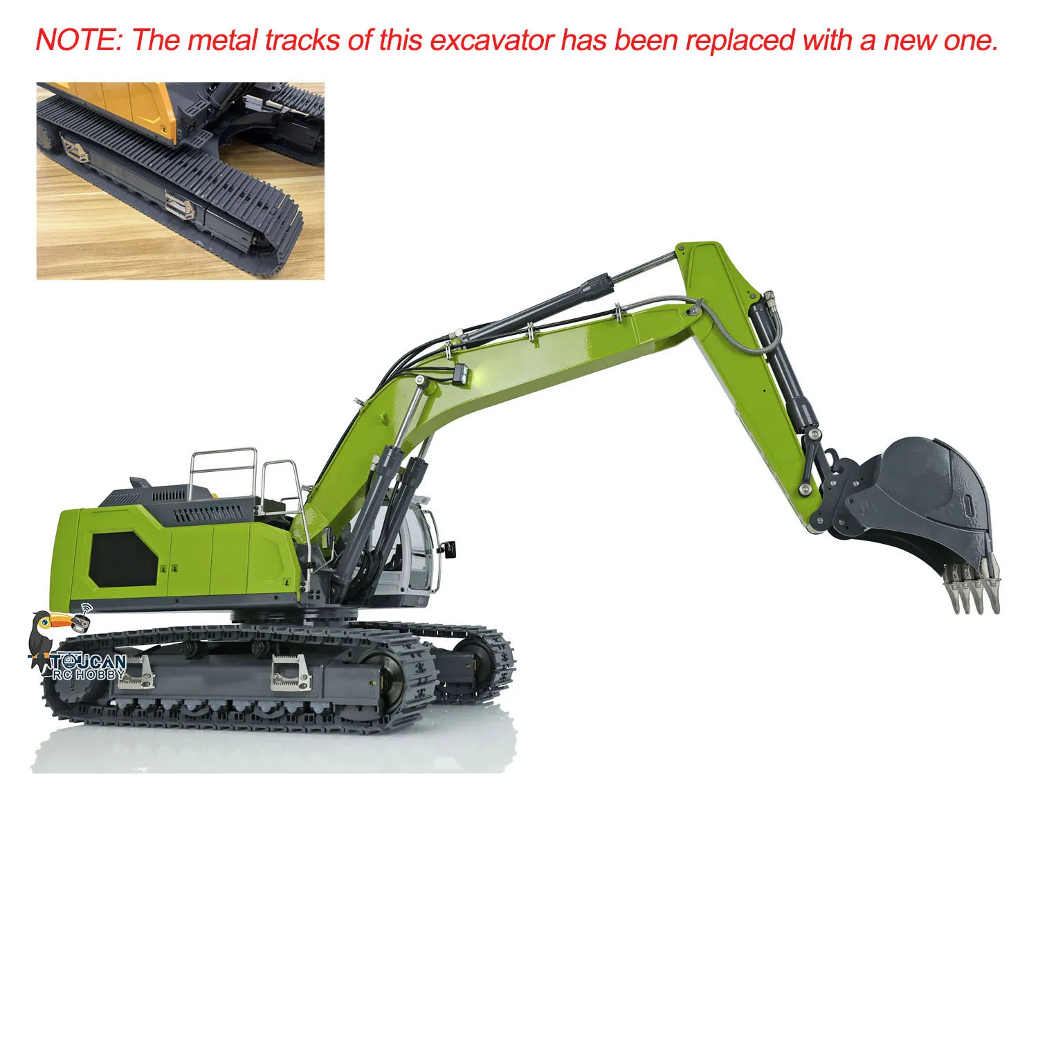 

1/14 XDRC Assembled Painted RC Hydraulic Excavator 945 Radio Control Digger RTR RC Construction Truck ESC Toys Gift THZH1434