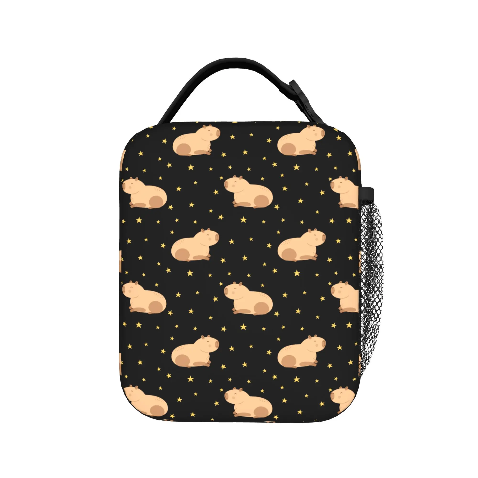 Capybara Cartoon Thermal Insulated Lunch Bag for Office  Portable Food Container Bags Thermal Cooler Lunch Boxes