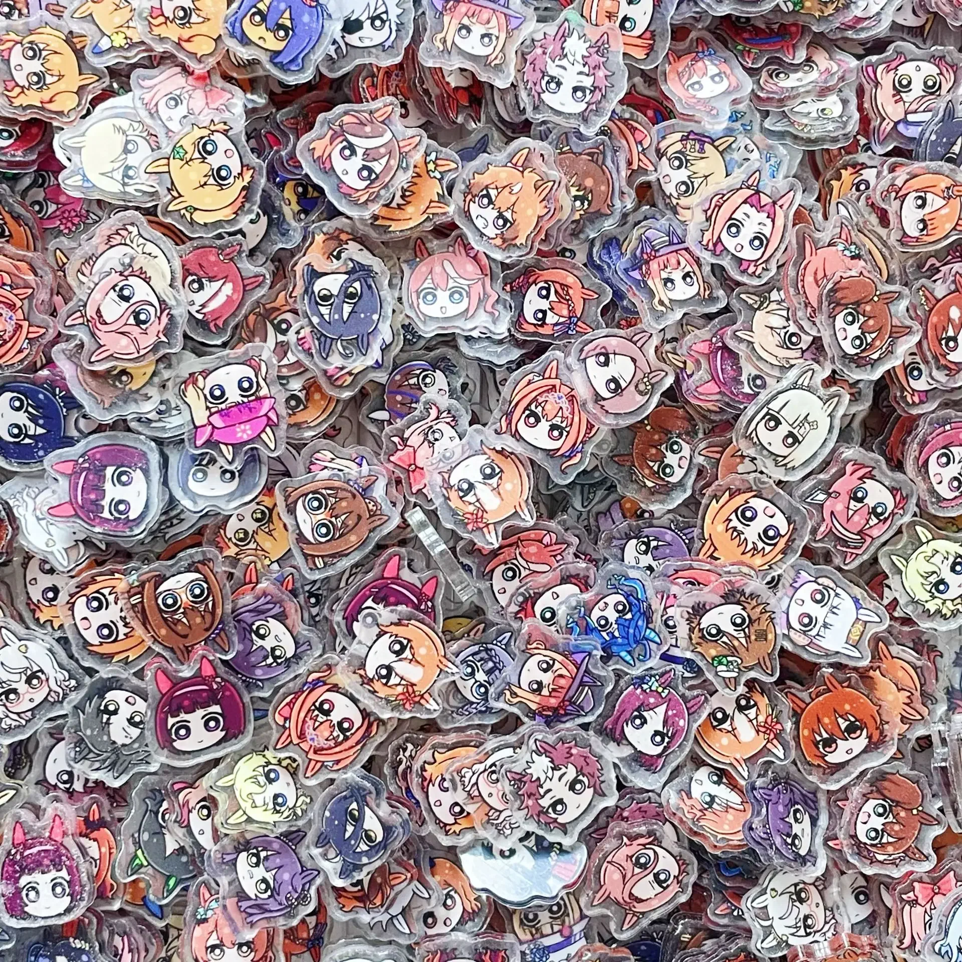 41 Stile 2cm 100-500g Anime-Serien Jujutsu Kaisen ONE PIECE Sailor Moon DIY Acryl-Zubehör Schlüsselanhänger PP-Clip Patch – Detail 27