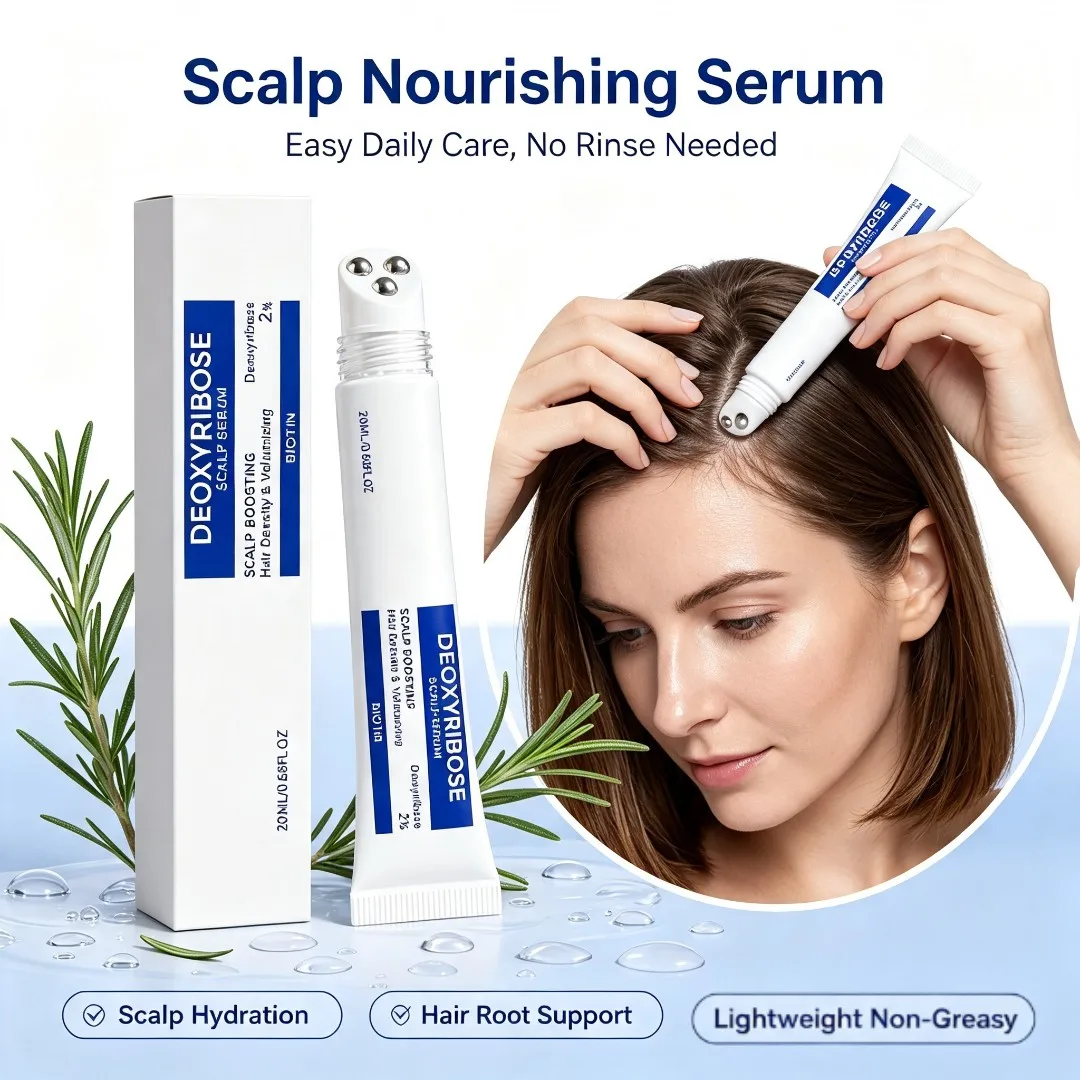 Roller‑ball Scalp Care Nourish Serum 20ml Refreshing Deoxyribose Hair Volumizing Essence Non-Greasy Scalp Density Care 2026
