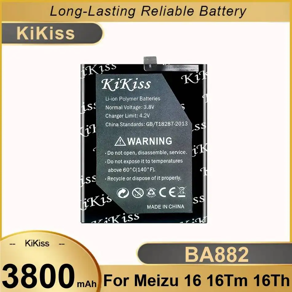 

Аккумулятор для мобильного телефона с длительным сроком службы 3800 мАч BA882 для Meizu 16, 16TM, 16TH, экологически чистый